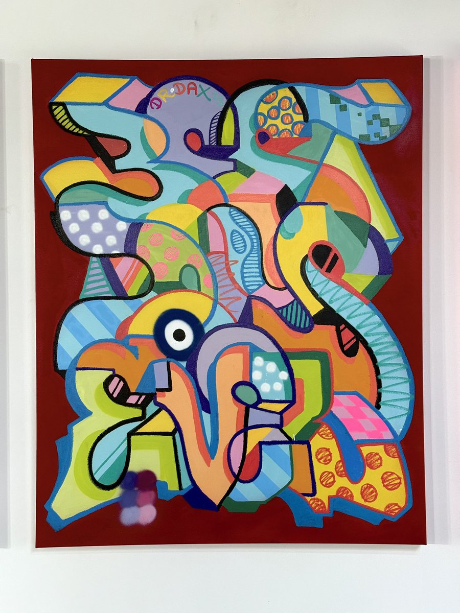 SNORTTHIS's tweet image. “Best Days Ever”
48x60 aerosol and oil stick on canvas. 
I made this painting as an ode to 2025, the best years ever. And I’m beyond honored to show at “GRAFFITI-GRAFFITO” exhibition at @factorytown_ with all my respected peers at this years #MiamiArtWeek2025 #ArtBasel