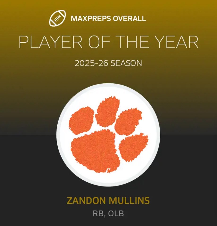 ZandonMullins's tweet image. Extremely blessed to receive max preps player of the year award and also 1st All County award!!!
@ParkviewFB @RecruitPViewFB @coachclack23 @MrHorne20 @COACH_GOODWELL @PrepRedzone @RivalsHS @RecruitGeorgia @247recruiting @GwinnettRecruit @MaxPreps @GDPsports