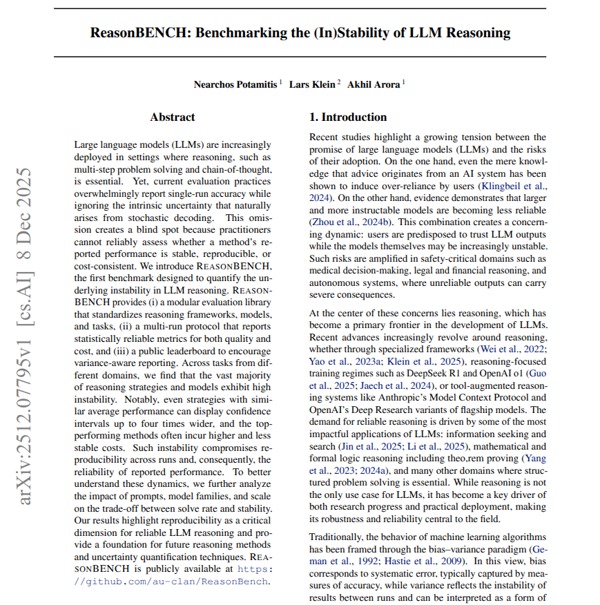 ReasonBENCH abstract