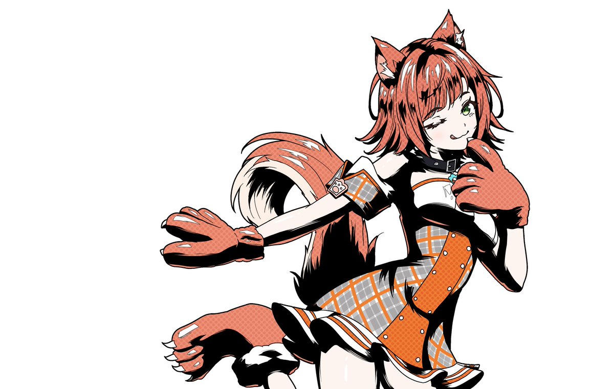 ラフ、線画、シャドウ、仕上げはこんな感じ