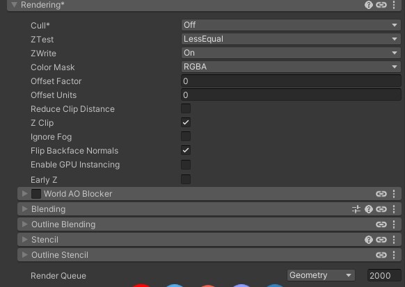 #poiyomi
바깥쪽과 안쪽이 다른 치마를 구현하려면
보통 바깥쪽 치마와 안쪽 치마의 메쉬를 모두 만들어야합니다
그렇게 되면 메쉬+텍스쳐가 필요한 셈이 되는거죠

게다가 z축이 서로 겹치니 안쪽 치마의 메쉬를 살짝 이동해야하는 번거로움도 있습니다

하지만 포이요미의 backface는 뒷면에
