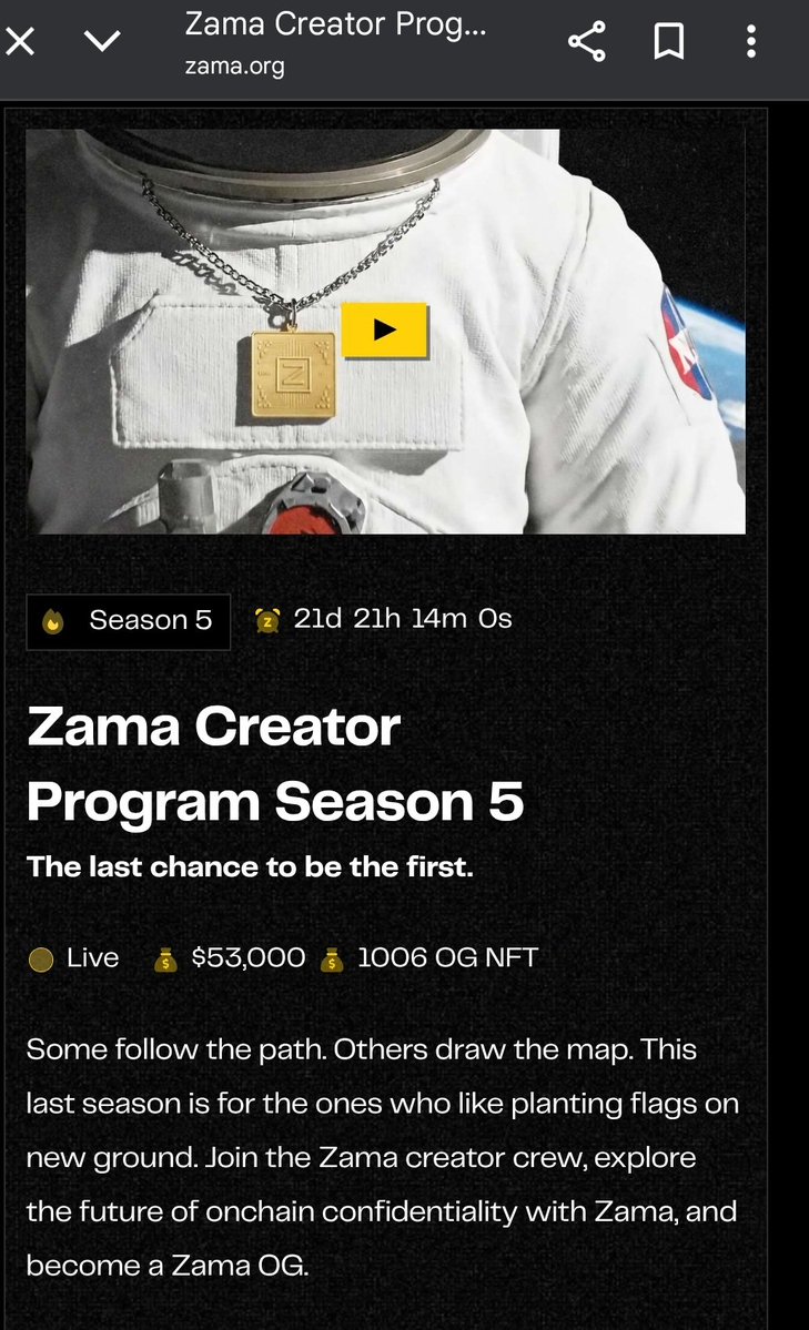 GM  CT ❤️
Only 21days left <a href="/zama/">Zama</a> s5
Hardly pushing $ZAMA 
#ZamaCreatorProgram