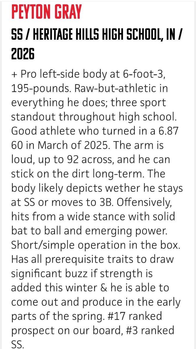 realpeytongray's tweet image. Thank you @PrepBaseballIN @CTrinkle23 for the write up! Back to work!#blessed @CoachJohnson03 @WKU_Baseball @RobFournierWKU @CoachRardin