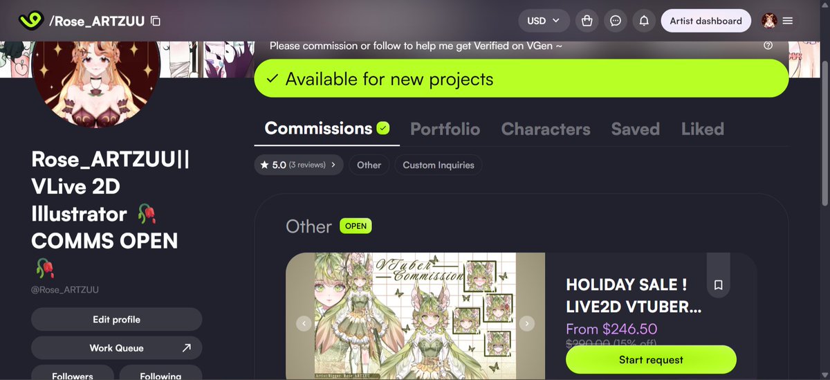 Rose_ARTZUU✨🌹Live 2D Illustrator‼️ OPEN tweet media