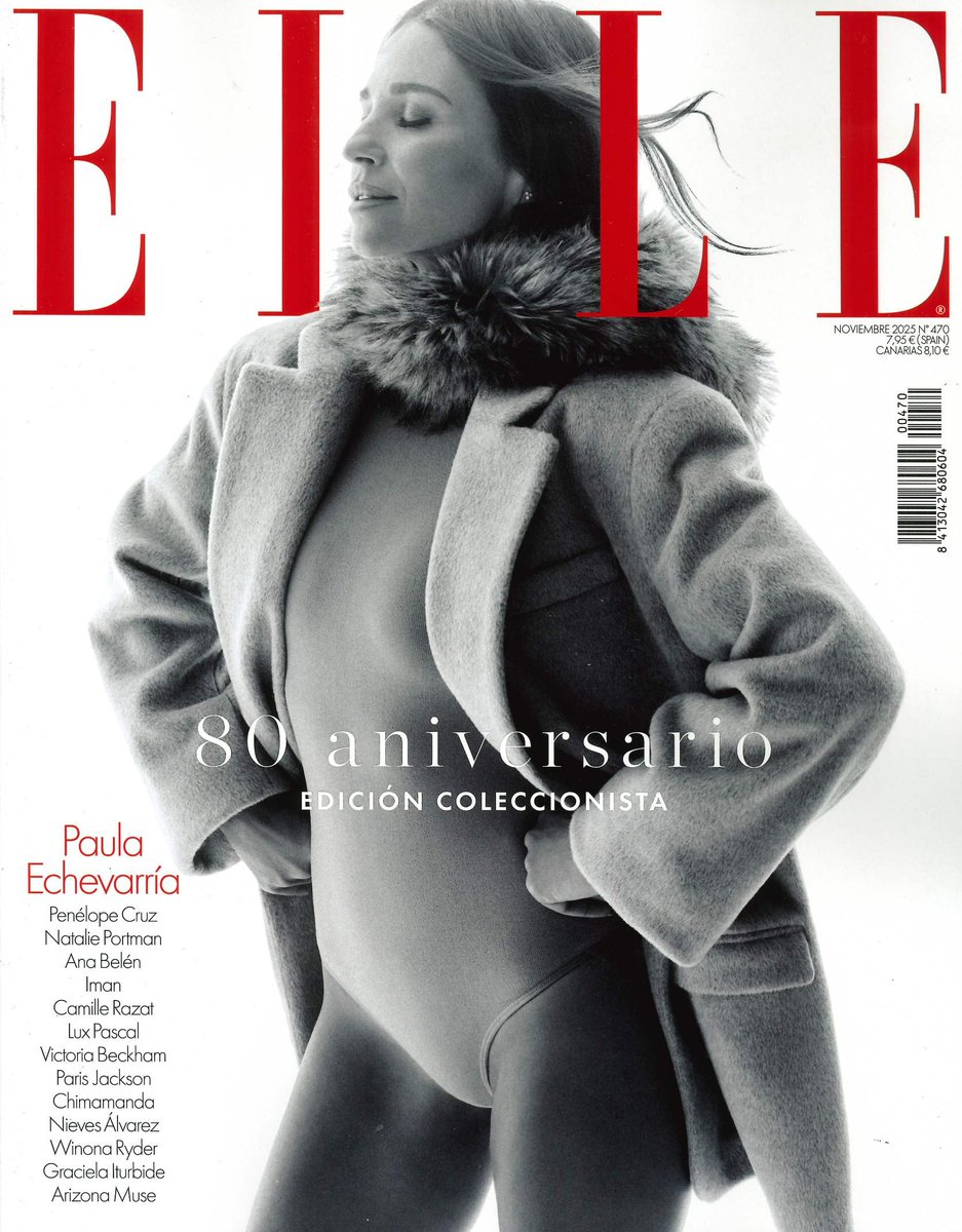 発売中の #ELLE #ESPANA 11月号は80周年記念号。表紙は #ペネロペ
