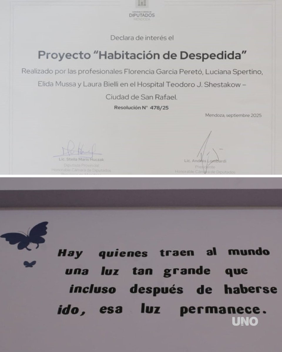 🕊️ HABITACIÓN DE DESPEDIDA

- El Hospital Teodoro J. Schestakow presentó oficialmente la Habitación de Despedida, un espacio íntimo y cuidado destinado a acompañar a las familias que atraviesan la muerte de un bebé en etapa gestacional o neonatal.

- La sala, ubicada en el 4.º