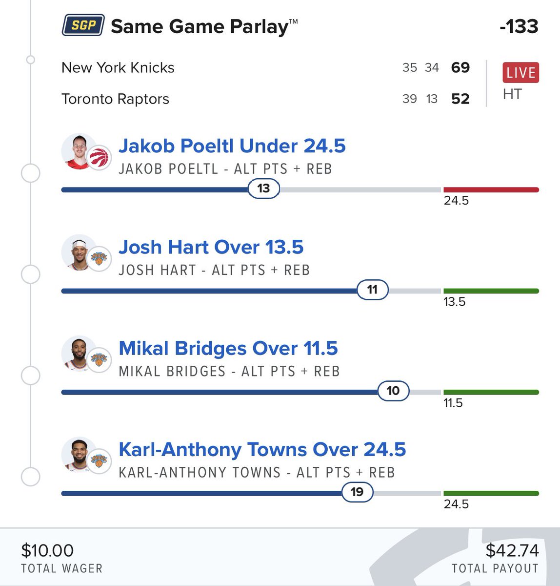 CallingOurShot's tweet photo. 1 Half Away. So Close.

Need Poeltl to leave us alone. 🙏 https://t.co/fLLz2Zle0G