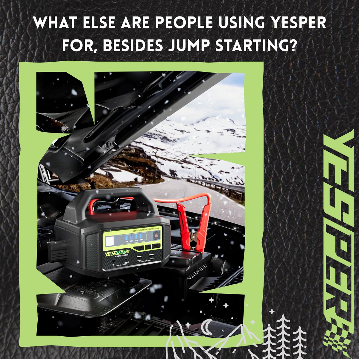 YESPER_Official's tweet photo. What Else Are People Using YESPER For, Besides Jump Starting? 🌟

Swipe to see more! 💨

Whether you're hitting the road, enjoying the outdoors, or just need a backup power source at home, YESPER is here to keep you going. https://t.co/Yq6muSyvWF