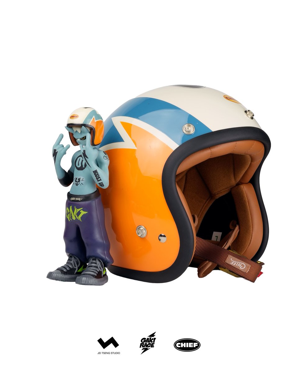 S14_JPcompany's tweet photo. 【#gakirace】
🔵🌿 2026年3月 新発売 🌿🔵
台湾ヘルメットブランド「Chief Helmet」((https://t.co/k2G8jh5Td6))とのコラボ商品
GAKIRACE x Chief Helmet - 00 ZAIKI
Designed by @JTstudioTW
👇ご予約はこちらから💨
https://t.co/0g4M6K77kc
#jtstudio #ヘルメット #バイク https://t.co/mnc97sIjaq