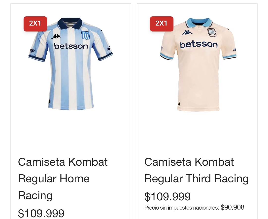 VOLVIÓ EL 2X1 DE KAPPA Y HAY TALLES

6 CUOTAS SIN INTERÉS

VARIOS PRODUCTOS Y MODELOS DISPONIBLES