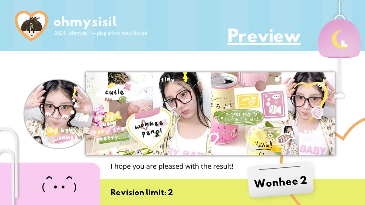 ohmysisil's tweet image. Help repost yaa, terima kasih 😻

Aku punya layout ready stock rs gg imut segar wonhee dan leeseo yang bisa ditake sekarang juga melalui dm 💌 ^___^

#zonauang