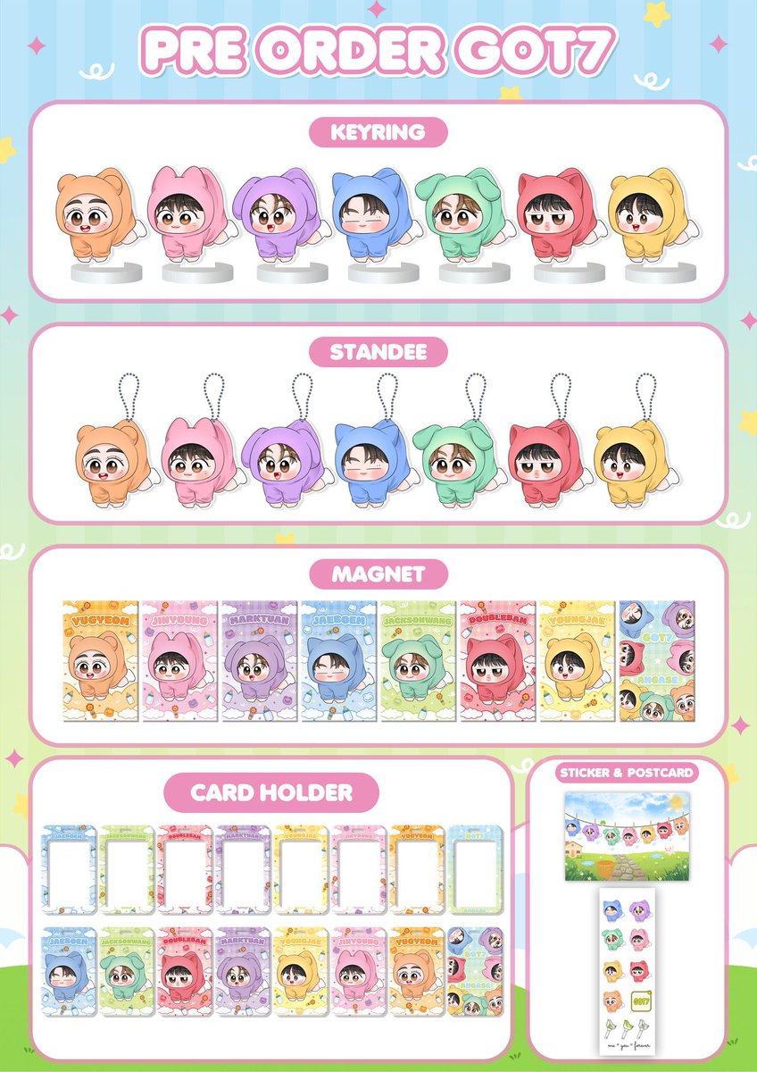 15.00 วันนี่มาเปิดหารนะคะ 15 คนแรกแถมกระเป๋าหูรูดค่ะ 👋🏻💕✨ #got7