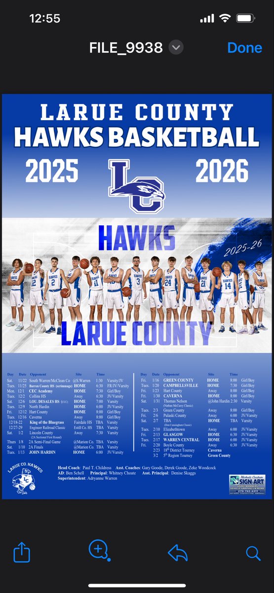 LC5thRegion's tweet image. Hawks win 71-53 against North Hardin tonight 🏀!!!
Great team effort 💪!
Jr Mikey Harris leads Hawks w/game high 32 points/5rebs/4 assists . Jr Cole Miller adds 13 points. So. Owen McDowell 9pts/10 rebs/Jr Braylin McDowell 6pts/8 rebs
Seidl/KMcDowell/Brooks all with 3pts