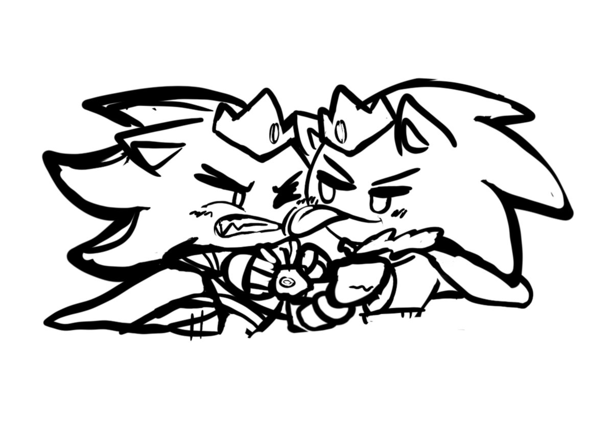 SweetShadow54's tweet image. King Shadow and King Sonic a sketch I made a few months back aaaa..

🙂‍↕️✨💙🖤 

I promise I will work on things I owe soon. I just need happy things ~w~ right now.. these two make me happy. They hate each other but they love each other- love it.