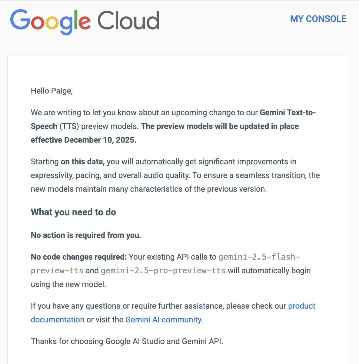 gemini tts email