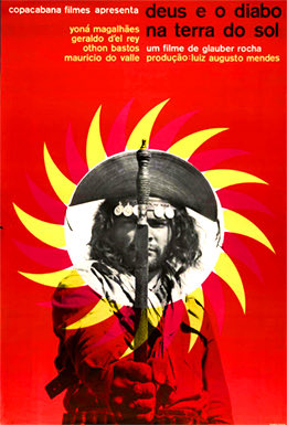 Maluco do céu. Finalmente assisti a “Deus e o Diabo na Terra do Sol” que obra prima. Não tem um personagem que não seja absurdo. Que filme bom!!!!