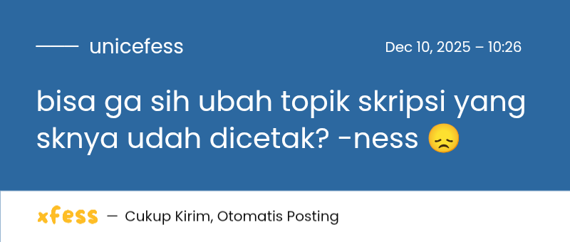 UNNES MENFESS🍌 tweet media