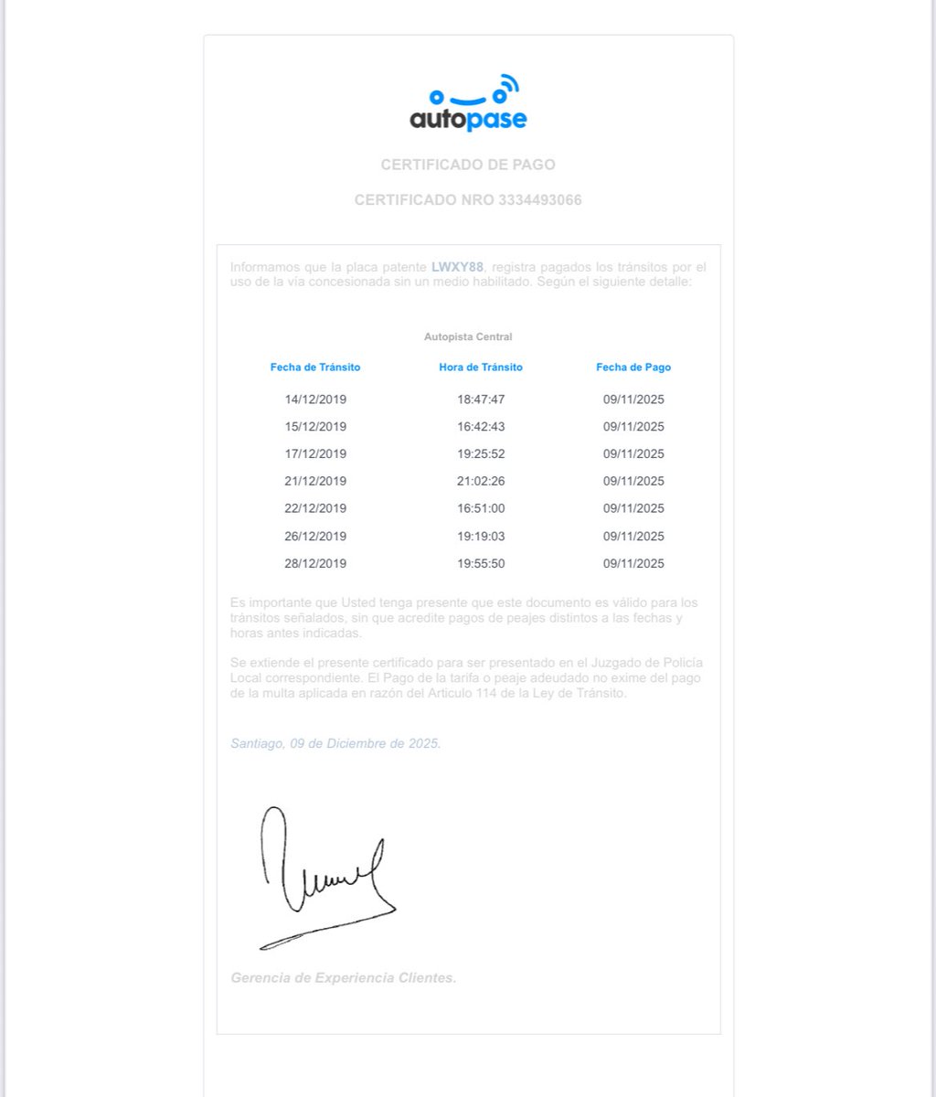 DRESTRUM__Pl's tweet image. 🔴 CONFIRMADO | Jeannette Jara pagó hace un mes las multas de TAG que tenía desde 2019. Se demoró 6 años. 

La candidata mintió en el #DebateAnatel2025 ☠️

Tenía razón la periodista Constanza Santa María ✔️