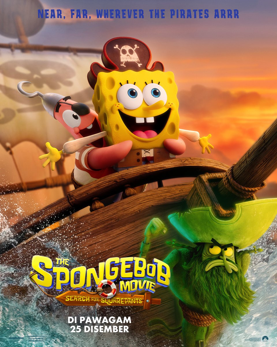 MYAksiz's tweet photo. Jom tonton 'THE SPONGEBOB MOVIE: SEARCH FOR SQUAREPANTS' lebih awal!  

Sertai Giveaway Aksiz untuk berpeluang memenangi dua tiket ke tayangan awal filem 'THE SPONGEBOB MOVIE: SEARCH FOR SQUAREPANTS'.    

Tarikh: 20 Disember 2025 (Sabtu) 
Pukul: 10.45 Pagi
Lokasi: TGV Sunway Pyramid

Cara penyertaan:          
1. Ikut akaun X Aksiz         
2. Like dan Repost Post ini               

Sertai sebelum terlambat, kami akan umum pemenang pada 17 Disember 2025. Moga berjaya!          

p/s: Langgan 'Newsletter Aksiz' untuk giveaway lain - https://t.co/2TwTvzRboY