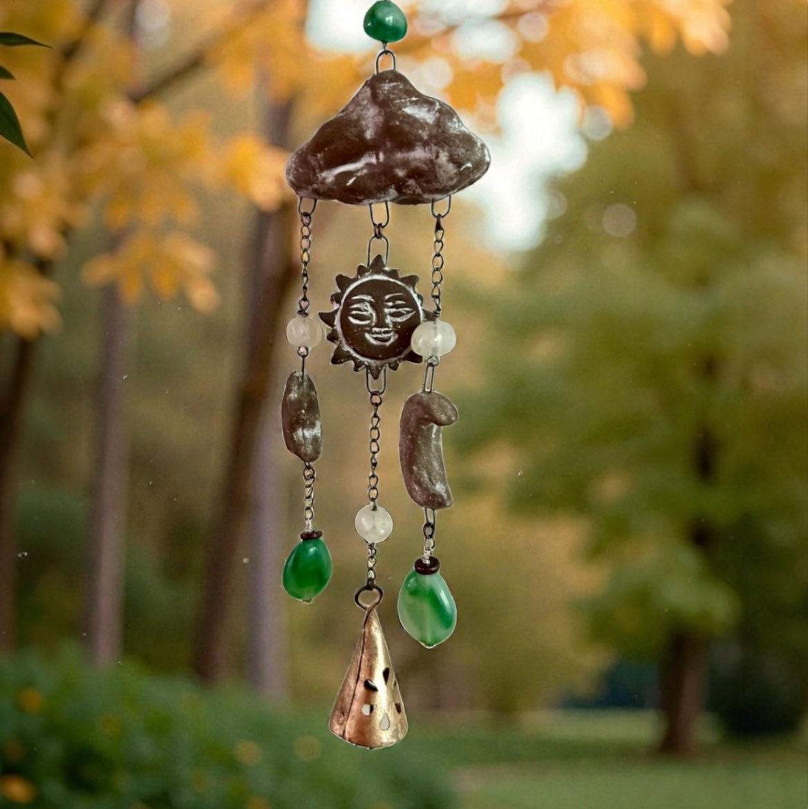 ZenCatPottery's tweet photo. Celestial Wind Chime
https://t.co/HJNW15mYqC
#Windchime #GardenDecor #HangingDecor #CeramicBell #CelestialDecor #BohoDecor #BahamianDecor #SunAndMoon #WindCatcher https://t.co/waYGqjJNNo