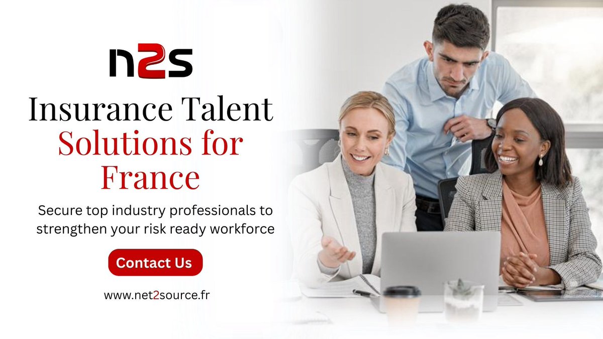 GlobalN2s36396's tweet image. Building a strong insurance workforce in France starts with trusted expertise.
Access professionals who understand local rules, market shifts, and evolving risks to support stability and long term growth.

#insurancefrance #insurancestaffing #staffingsolutions #n2s #net2source
