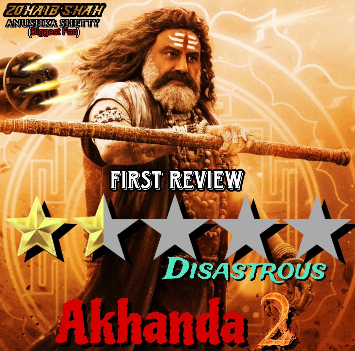 #Akhanda2FirstReview 1.5/5⭐
𝗗𝗶𝘀𝗮𝘀𝘁𝗿𝗼𝘂𝘀

"It's not a Bad movie, it is Atrociously terrible."

#Akhanda2 (#Akhanda2Review)
#NandamuriBalakrishna, #HarshaliMalhotra &amp; #BoyapatiSreenu...