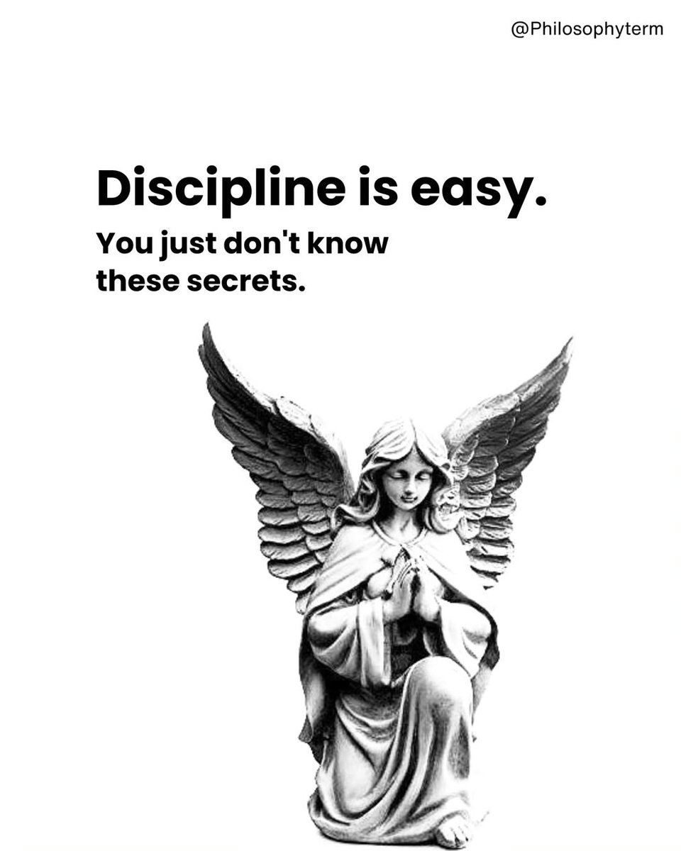 Discipline is easy.

You just don't know the secrets.

-Thread- 🧵👇