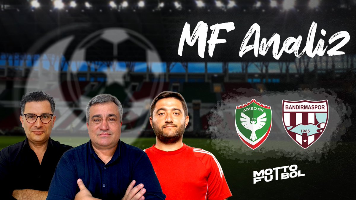 📺 CANLI - Amedspor v Bandırmaspor özel programımız, bu akşam saat 21.00'de Motto Futbol YouTube kanalımızda yayında...

🎙 <a href="/okanokus/">okanokuş</a>
🎙 <a href="/emreodull/">Emre Ödül</a>
🎙 <a href="/mesutkkir/">Mesut KIR</a>

✅Katıl üyesi ol!
💯Maçın skorunu bil!
🎁Takımının atkısını kazan!

İzlemek için abone olun. 👉