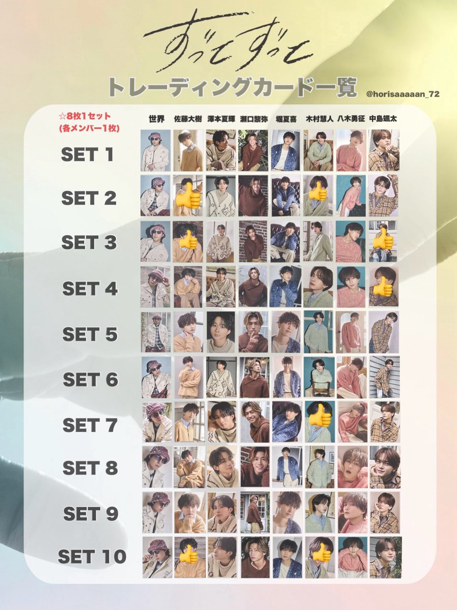 交換】FANTASTICS ずっとずっと トレカ 譲）世界 澤本夏輝 堀夏喜 瀬口