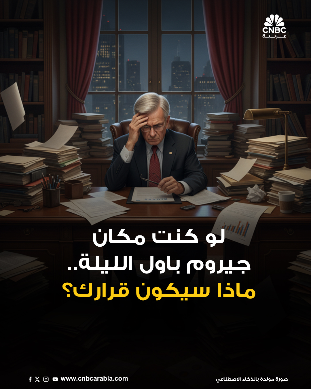 ما بين توقعات الأسواق بالخفض من جهة وضغط ترامب من الجهة الأخرى. لو كنت مكان جيروم باول الليلة.. ماذا سيكون قرارك بشأن الفائدة؟ 