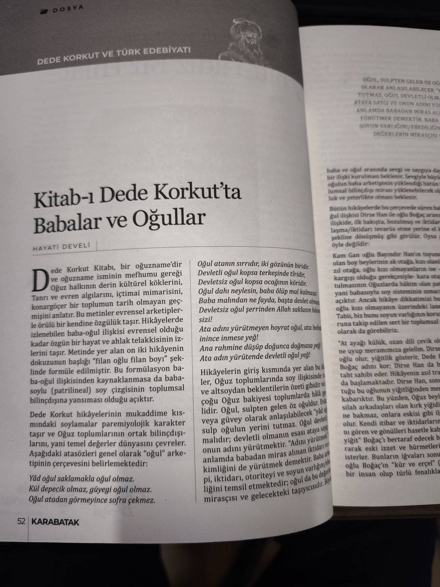 Güne Karabatak ile başlamak her zaman keyifli olmuştur. Dede Korkut konulu Kasım-Aralık sayısı ise hem keyifli hem ufuk açıcı. <a href="/KarabatakDergi/">Karabatak Dergisi</a> <a href="/aliural_ural/">A. Ali Ural 🇹🇷</a>