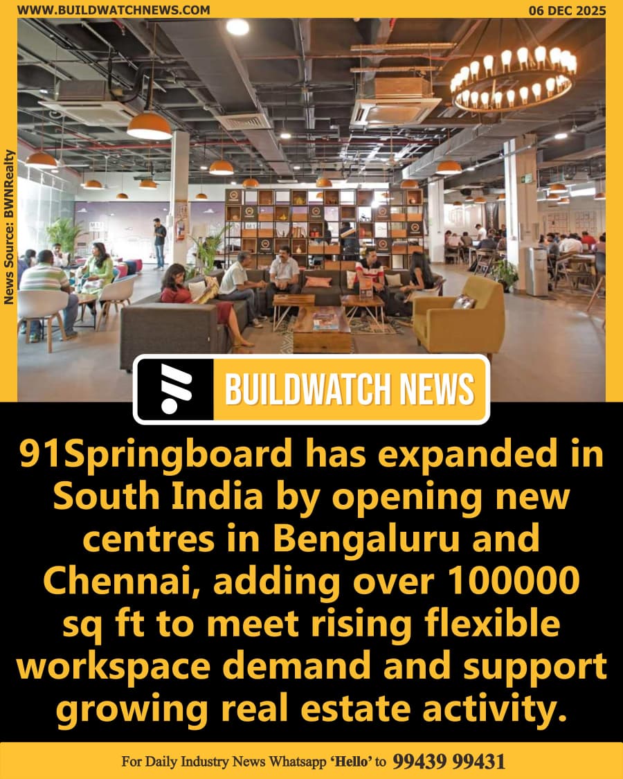 BuildWatchNEWS's tweet image. 91Springboard Strengthens South India Presence with New Bengaluru and Chennai Office Spaces

🔗Read more: buildwatchnews.com/91springboard-…

#91Springboard #SouthIndiaExpansion #Bengaluru #Chennai #CoWorkingSpaces #OfficeSpaces #StartupEcosystem #FlexibleWorkspaces