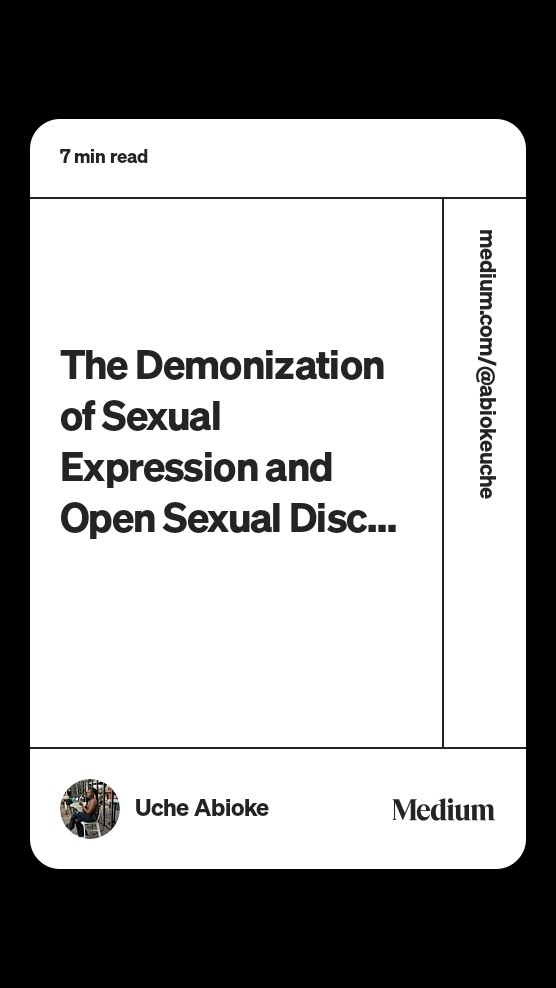 Talk-and-do Mama. Read “The Demonization of Sexual Expression and Open Sexual Discourse in Digital Spaces“ by me on Medium: medium.com/@abiokeuche/th…
