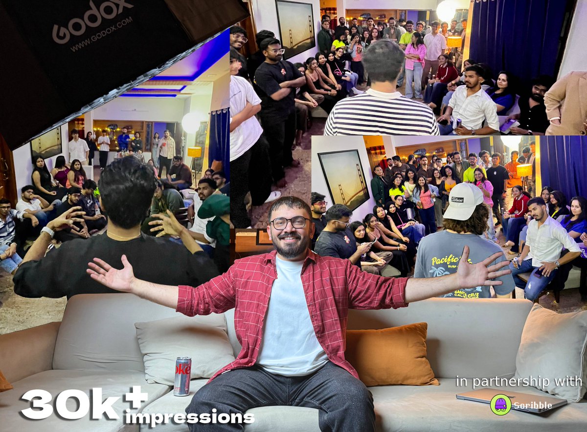 DholakiaJaydeep's tweet image. a fun random thought turned into:
- 30k+ views on announcement post 
- 40+ creators turning up
- 90% turnup rate
- pure value event

at creator party i was very focused on:
- creators get a safe place
- creators get valued
- creators get to meet industry folks
- creators get…