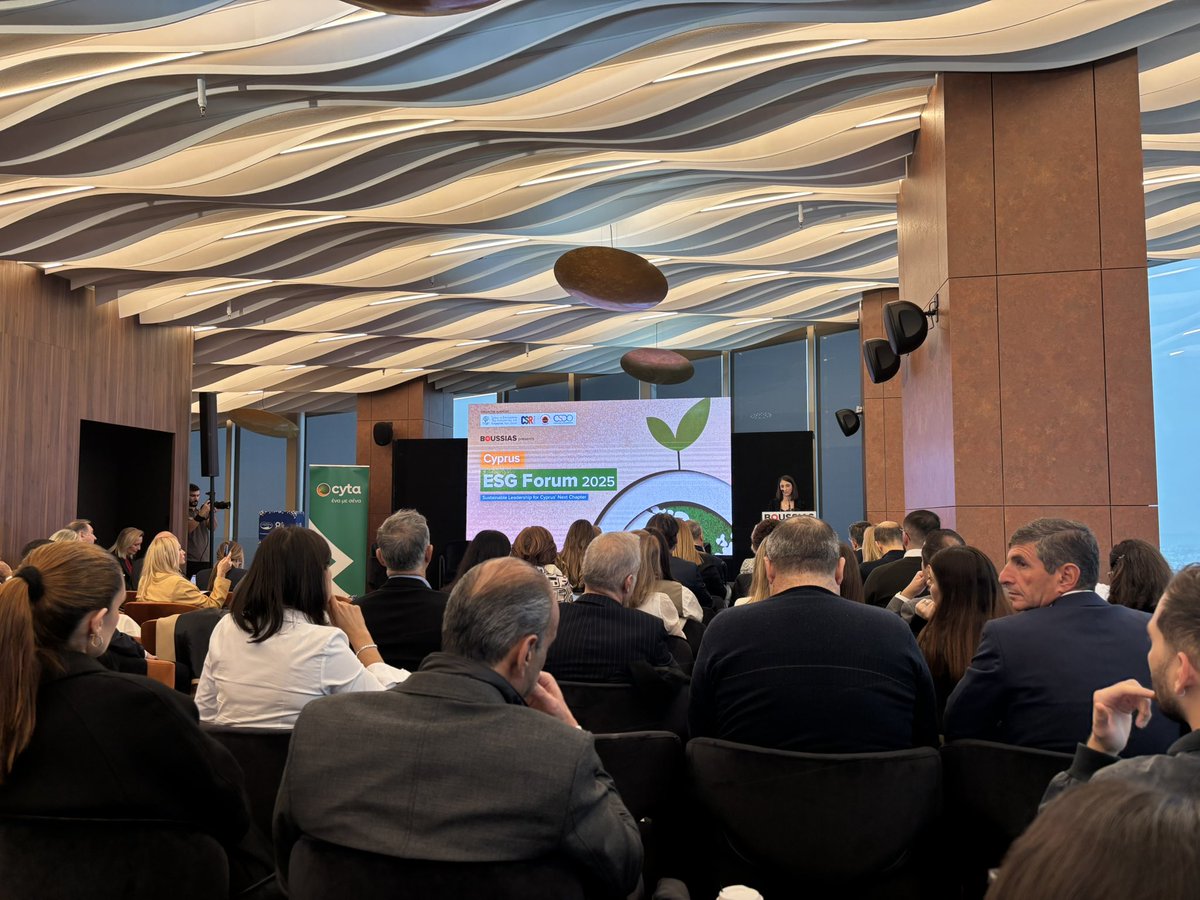 Η <a href="/OEBcy/">Ομοσπονδία Εργοδοτών & Βιομηχάνων - OEB</a> συμμετέχει στο 4ο Cyprus ESG Forum, όπου στο επίκεντρο βρίσκονται η τεχνητή νοημοσύνη και το πλαίσιο Omnibus, η κλιματική στρατηγική και η ενεργειακή μετάβαση στην Κύπρο, η βιωσιμότητα στην εφοδιαστική αλυσίδα, καθώς και η κυκλική οικονομία και η πράσινη ανάπτυξη.