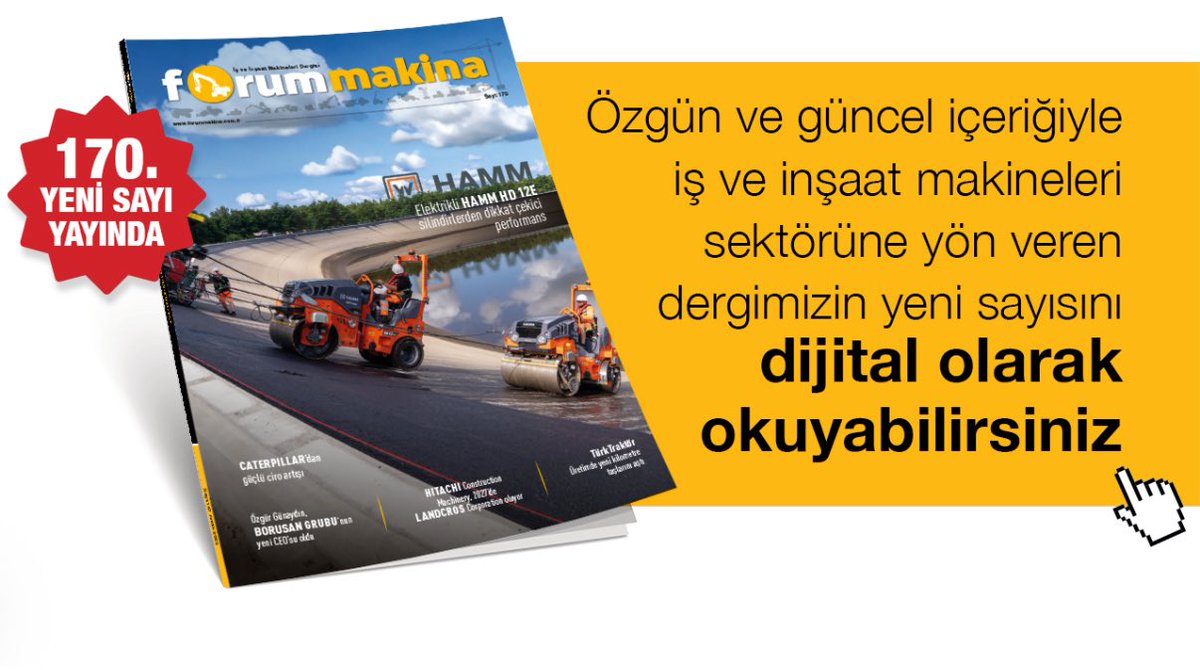 Forum Makina dergisi yeni sayısı dijital olarak da yayında! 

İş ve inşaat makineleri sektöründeki en son haberleri, yeni makine ve teknolojileri aşağıdaki link üzerinden inceleyebilirsiniz.

forummakina.com.tr/gallery/magazi… 

#ismakinesi #constructionequipment #magazine #dergi #Turkiye