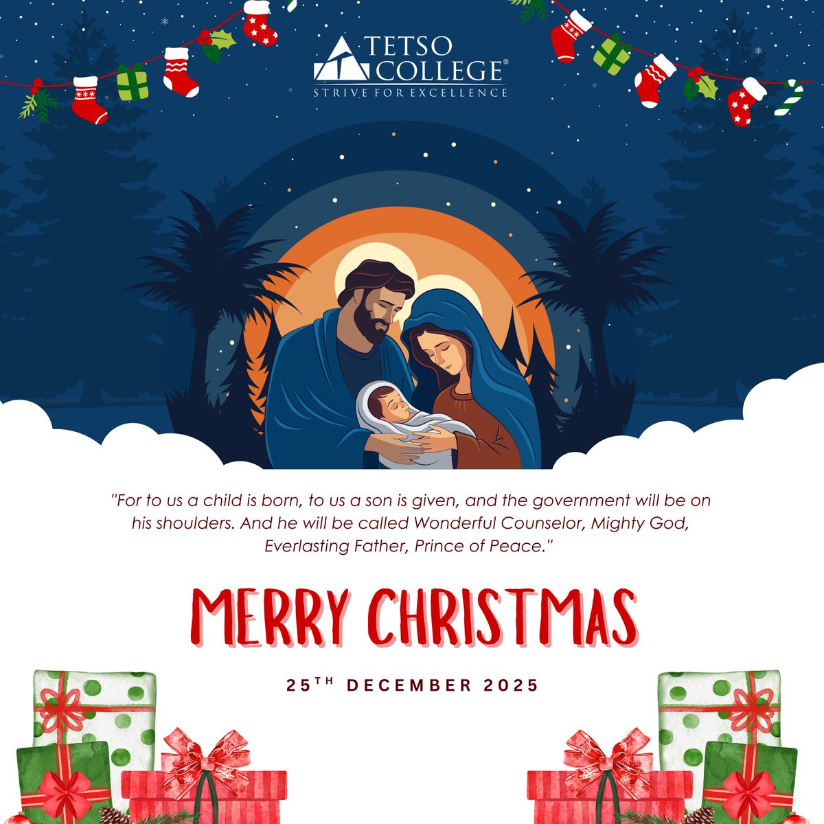 TetsoCollege's tweet image. As the year ends, we reflect on the blessings of knowledge, community, and growth. This Christmas, we extend our heartfelt gratitude to everyone who is part of the Tetso journey.

Merry Christmas from all of us at Tetso College! 🎄❤️