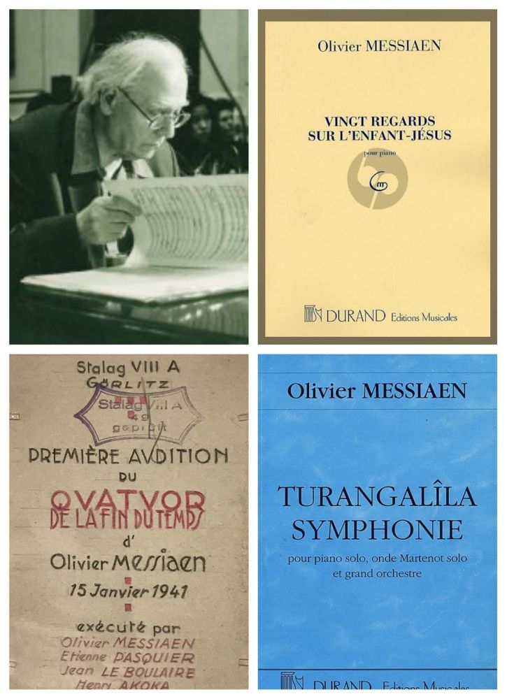 Geboortedag Olivier Messiaen (Avignon, 10 december 1908 – Clichy, 27 april 1992)  

Een favoriete componist sinds ik in 1978 zijn 'Vingt regards sur l'enfant-Jésus' hoorde, gespeeld door Thomas Rajna.