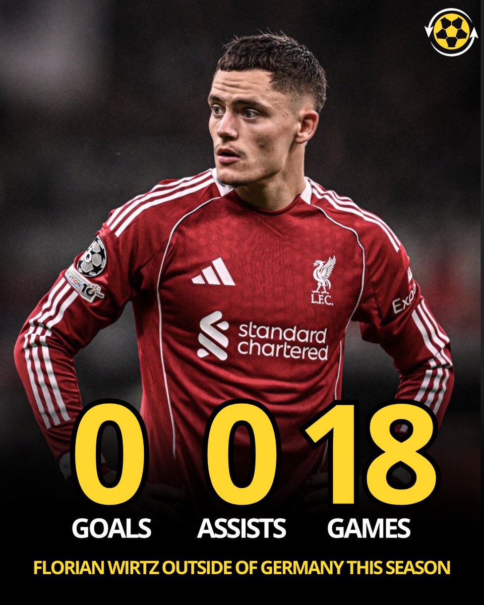 DeadlineDayLive's tweet image. 🚨 Florian Wirtz has gone 0018 this season for Liverpool outside of Germany:

❌ 001. Bournemouth
❌ 002. Newcastle
❌ 003. Arsenal
❌ 004. Burnley
❌ 005. Everton
❌ 006. Atletico Madrid
❌ 007. Crystal Palace
❌ 008. Galatasaray
❌ 009. Chelsea
❌ 0010. Man Utd
❌ 0011.…