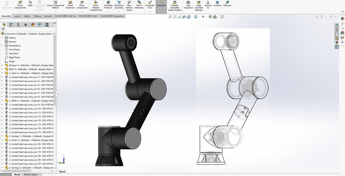 Just pushed two fresh parts to the GitHub repo.

Forma Arm is getting seriously close to done now!  Super excited about how this is coming together. Big thanks to everyone following along and cheering us on. More updates soon!
Repo: github.com/FormaRobotics/…