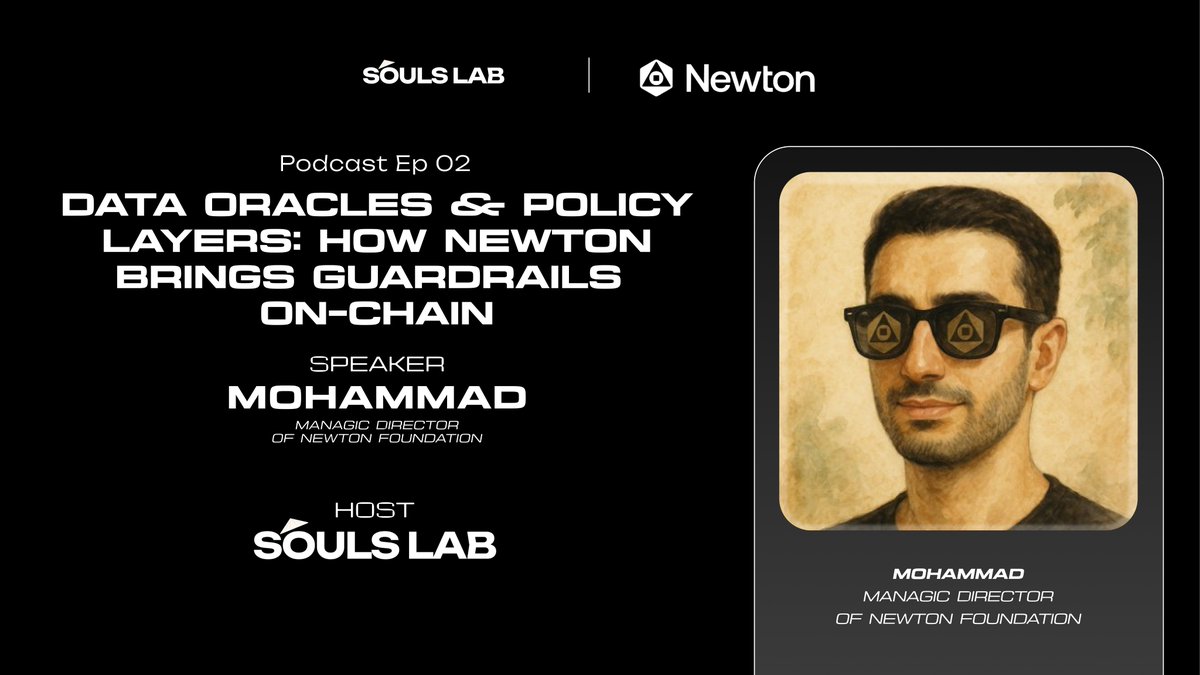🎧 Podcast Ep2: “Building With Policies &amp; Data Oracles – A Newton Protocol Deep Dive” sắp lên sóng!

Trong tập này, team Newton Việt Nam và <a href="/makhavannik/">Mohammad</a> ngồi đào sâu đúng chủ đề mà <a href="/MagicNewton/">Newton</a> đang push gần đây:
- Vì sao policy layer + data oracle là “xương sống” để