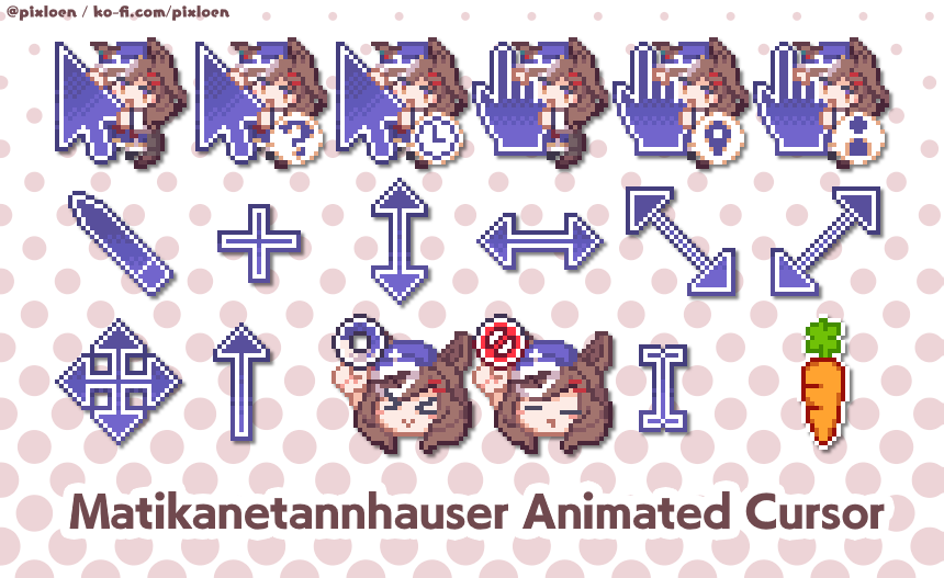 pixloen's tweet photo. matikanetannhauser cursor release !! download all my cursors in my ko-fi shop (free) -> https://t.co/Voh8cpztZ4 https://t.co/aUdDwGEhoE