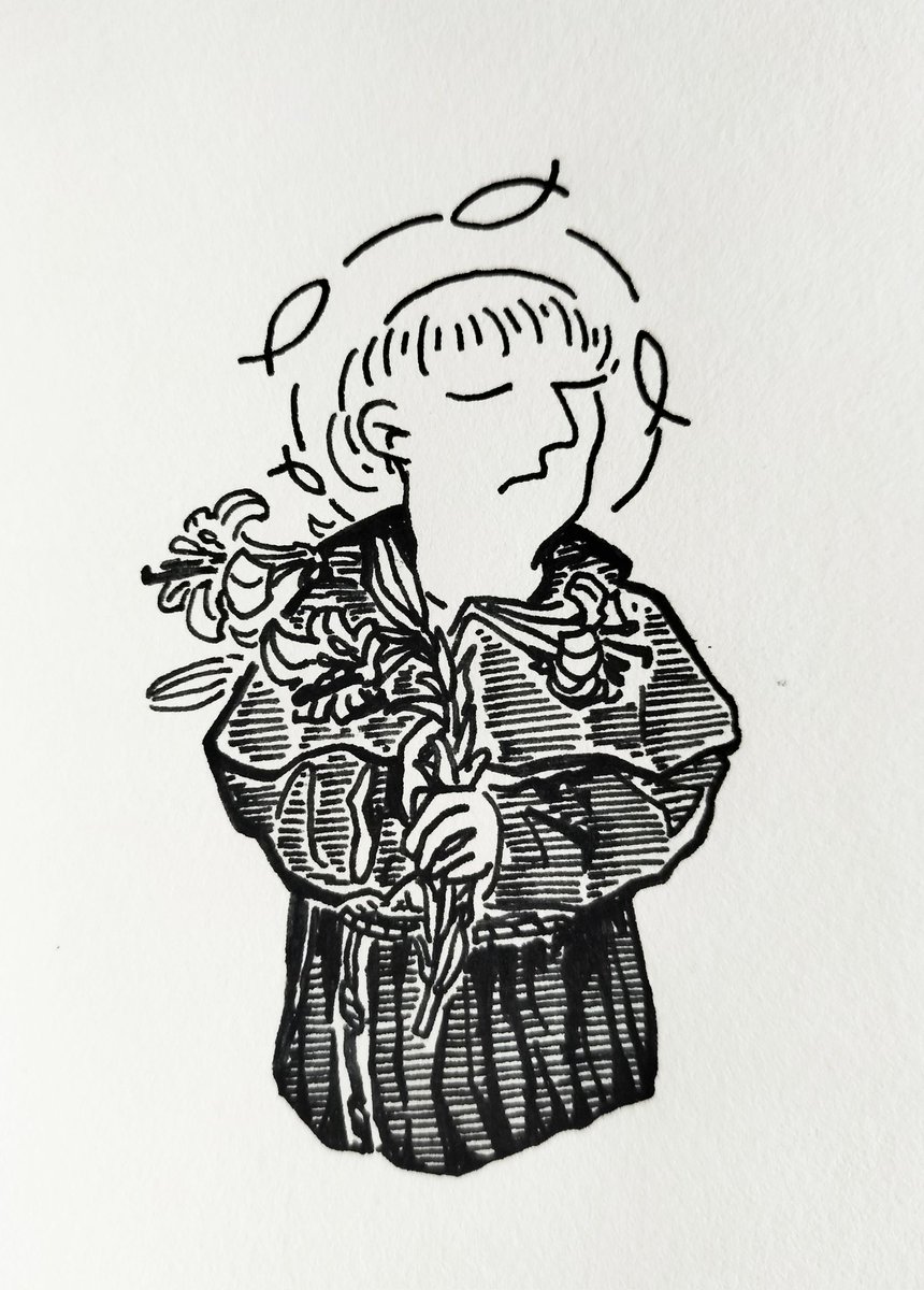 Jehan001235's tweet photo. #StAntony #StAntonyofPadua #drawing #artwork https://t.co/cmGaOTncFh