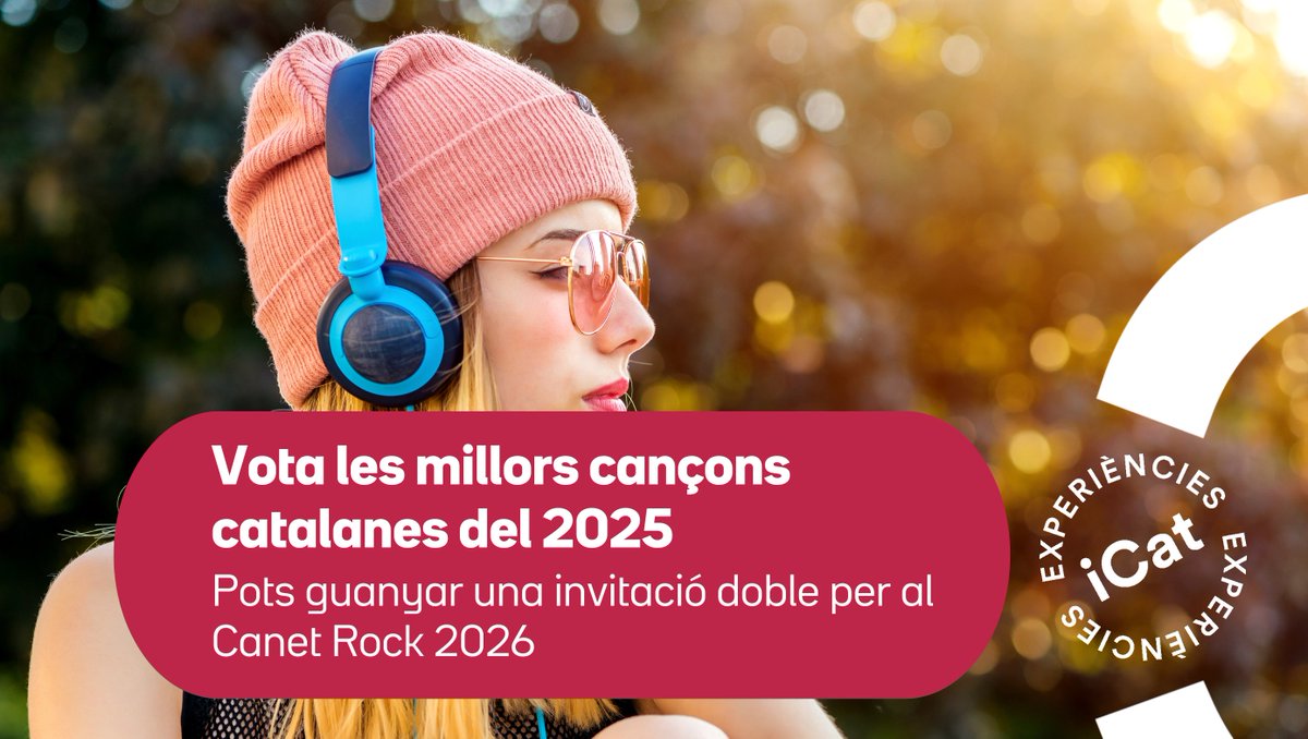 Què guardaràs del 2025? Un llibre, una pel·li i quantes cançons? Ajuda'ns a trobar les millors de l'escena catalana i aconsegueix una invitació doble per al Canet Rock 2026 ccma.cat/catradio/icat/…