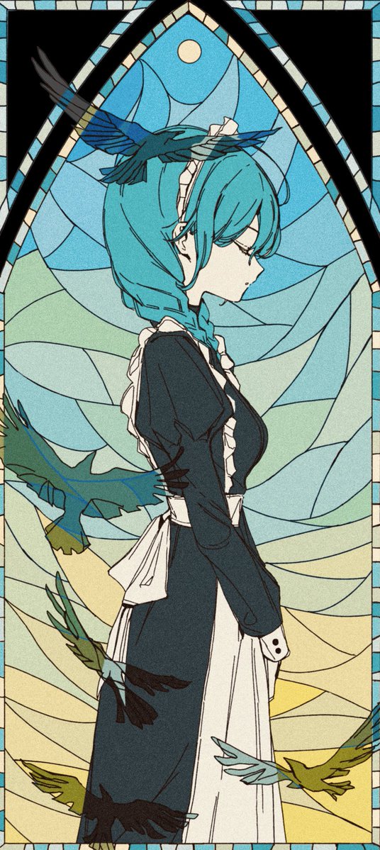 【グッズ】
r-906『匙ノ咒』ステンドグラスアクリルブロック(左)を描かせていただいております！
白い部分は透明です！

小説ご出版おめでとうございます👏