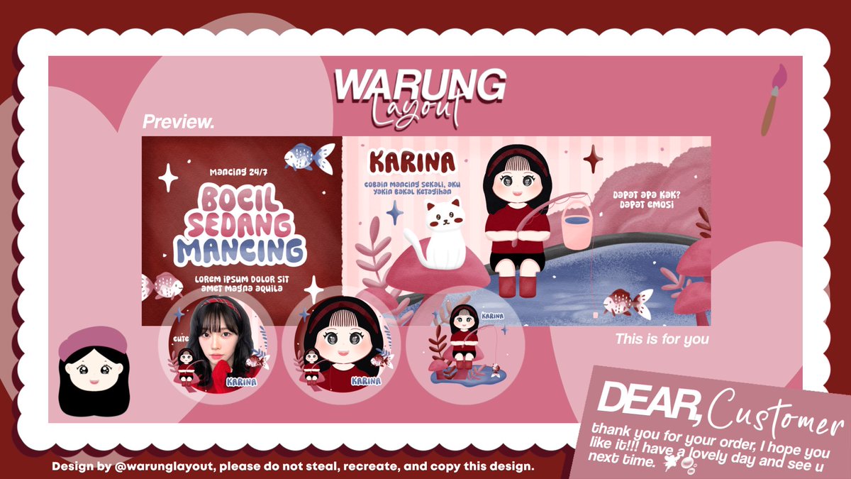 warunglayout's tweet image. — help rt thankyou 🐙

Hi guys, aku ada layout ready stock wonyoung karina baru, bisa kalian angkut sekarang juga 🎣🐳 

Price : 25.000 ✨
Bisa resize wabis

Dm for order…💬
#zonauang #zonaba