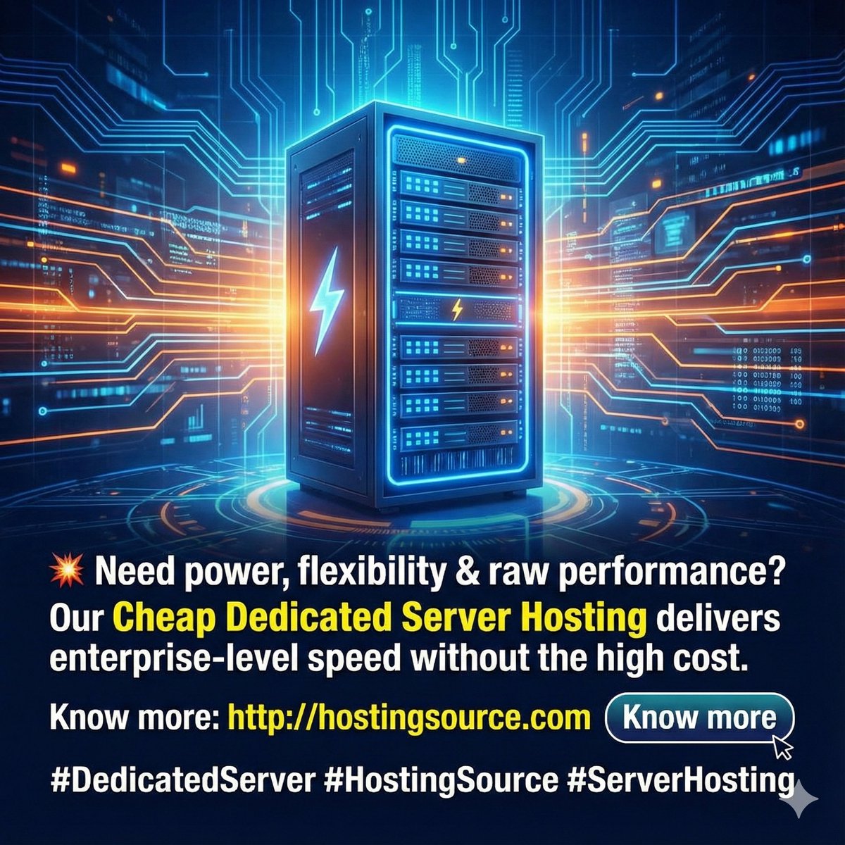 HostingSourceX's tweet image. 📷 Need power, flexibility &amp;amp; raw performance?
Our Cheap Dedicated Server Hosting delivers enterprise-level speed without the high cost.
Know more: hostingsource.com
#DedicatedServer #HostingSource #ServerHosting