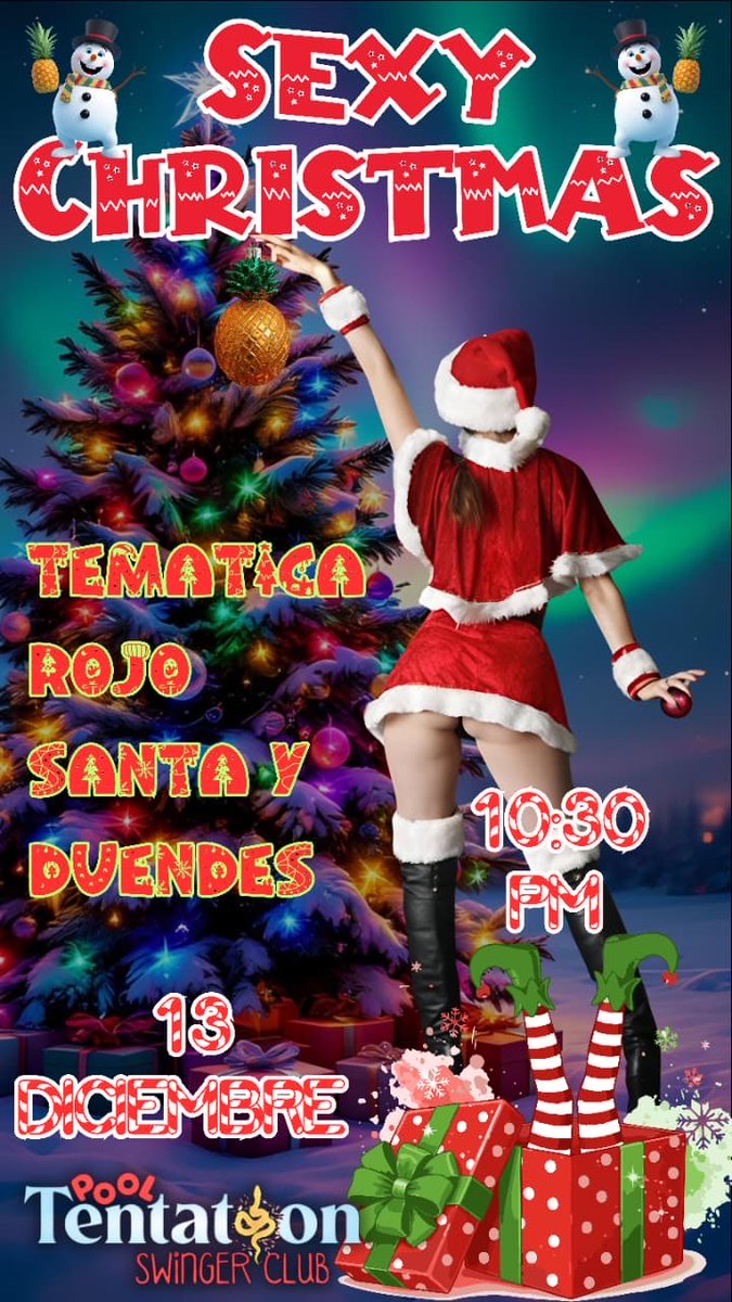 Estamos en el mes de Dar y Recibir 😏 y es por eso que los esperamos este sábado 13 para pasar una noche muy cálida, saca tu outfit navideño más sexy para lucirlo en nuestra fiesta "SEXY CHRISTMAS"
Te esperamos, resarva por que es cupo limitado 👇
wa.me/4422367247
