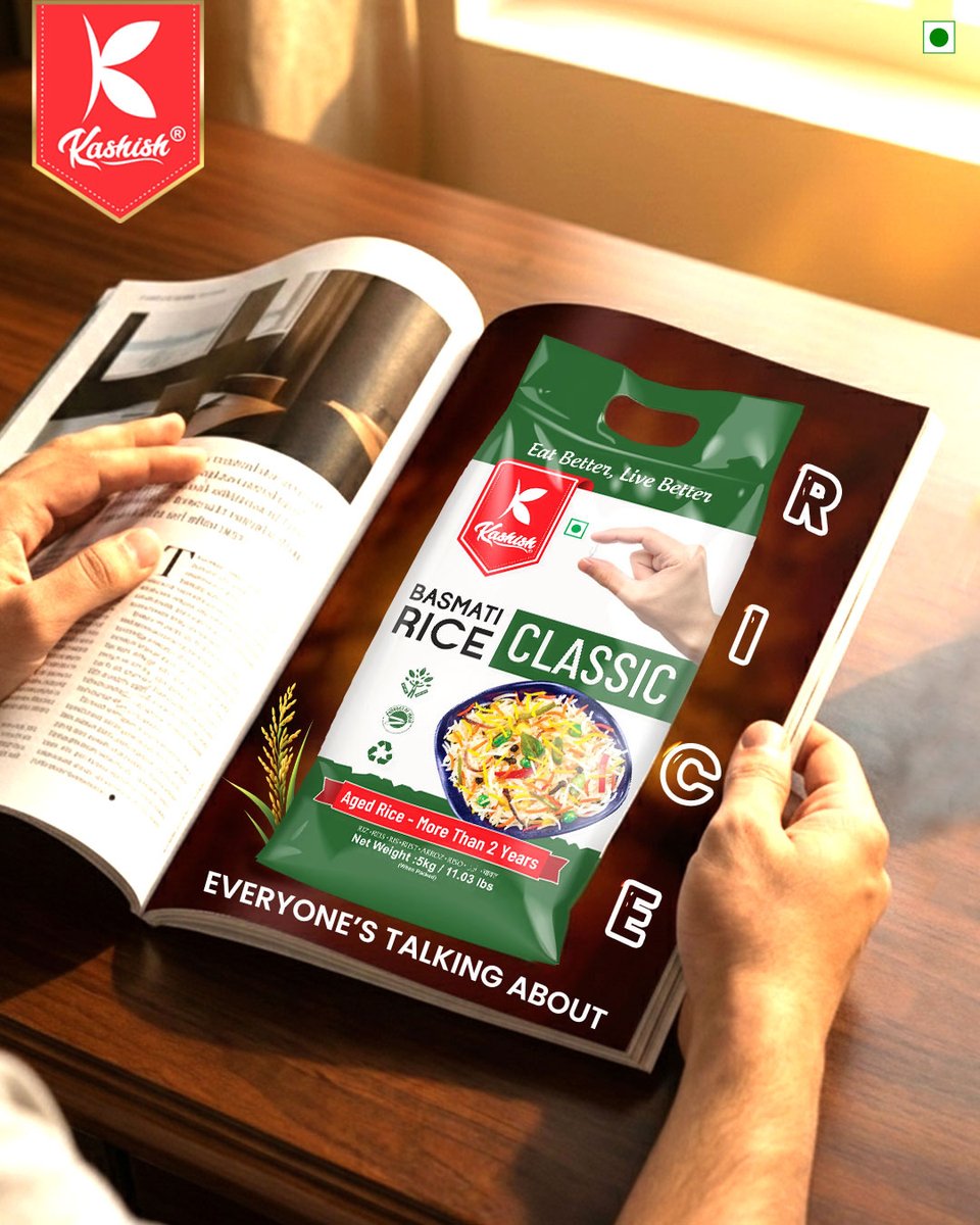 Eat Better, Live Better.
Choose the premium, aged quality of Kashish Basmati Rice and elevate your meals.