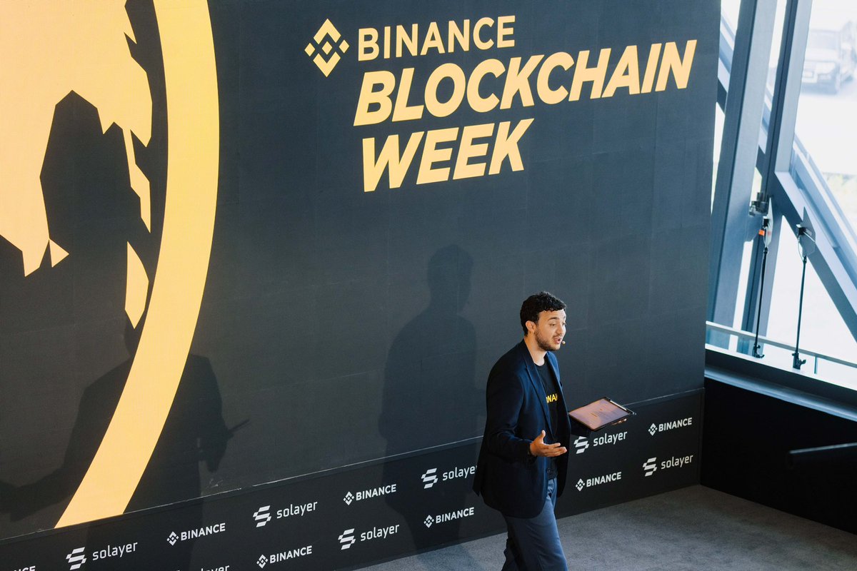 samikhojali's tweet photo. Still riding the energy from Binance Blockchain Week 2025. 😌

Hosting the Innovation Stage over the first two days was an absolute highlight. The conversations were sharp, grounded, and focused on what’s actually being built and scaled in Web3.

Huge respect to builders like @paulkhls, Teddy Pornprinya from @plumenetwork, and Ran Yi from @OrderlyNetwork for sharing real insights. And some of the best moments came off-stage too, from backstage chats with NBA Champ @TThompson to connecting with the nonstop energy of builders like @MartinFromTon and many more.

Grateful to the amazing Binance team and everyone who made the event what it was this year.

Already looking ahead to #BinanceBlockchainWeek 2026 🚀